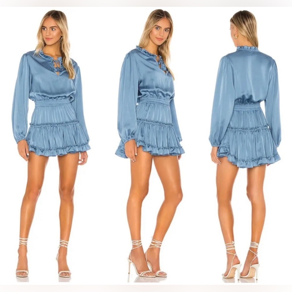 ✨ Misa Los Angeles Lorena Dress in Denim Steel - From Revolve
